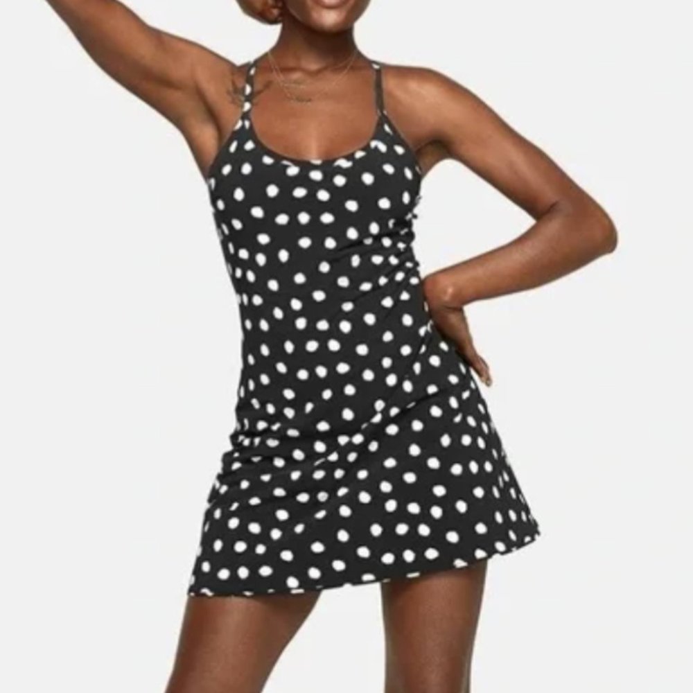 NWT Outdoor Voices Polka Dot Exercise Dress with Pockets